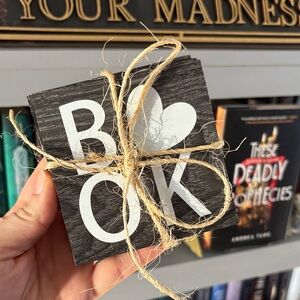 Handcrafted 'Book' Coaster Set - Home Accents